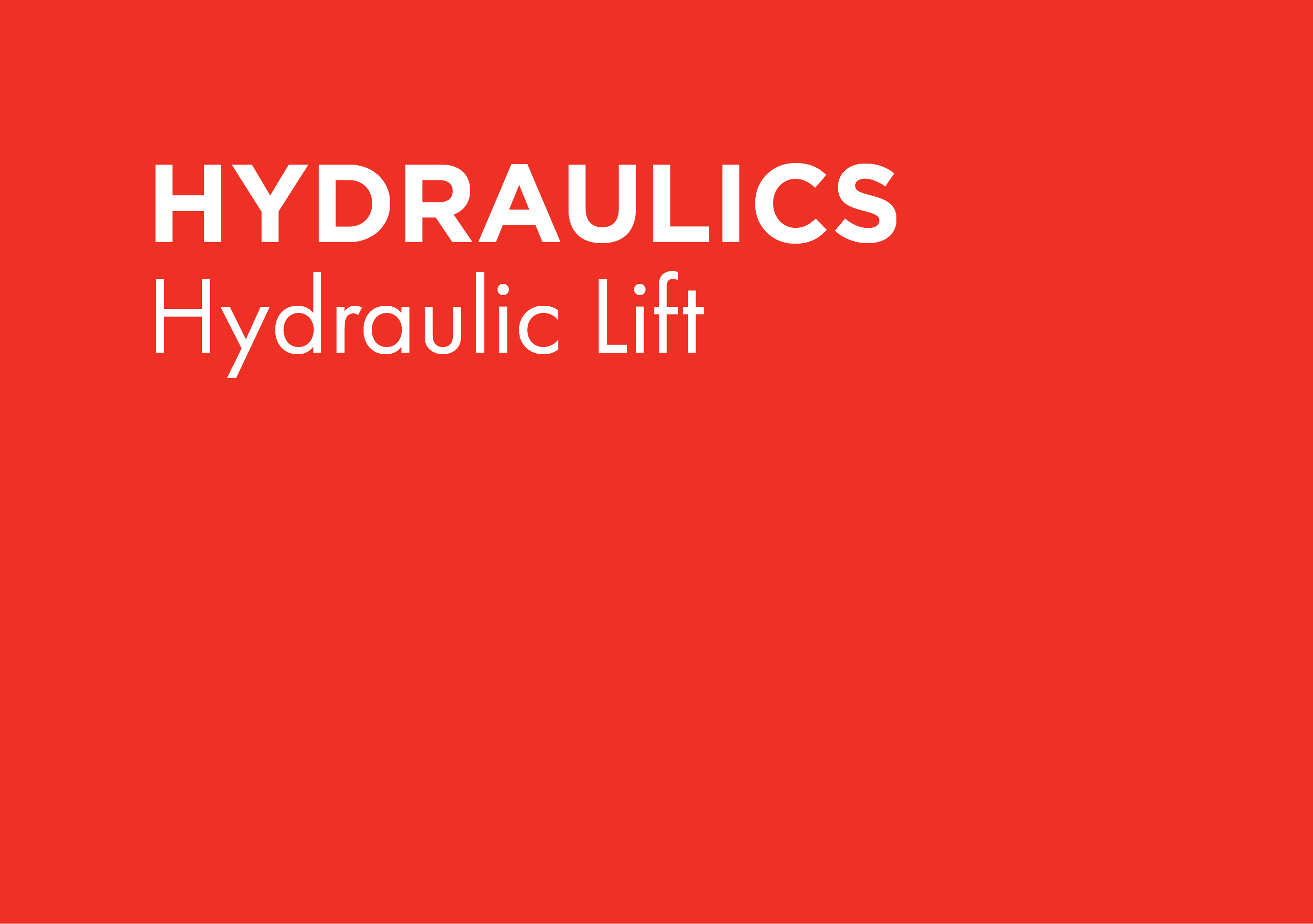 HYDRAULIC LIFT 1200mm(PDF)