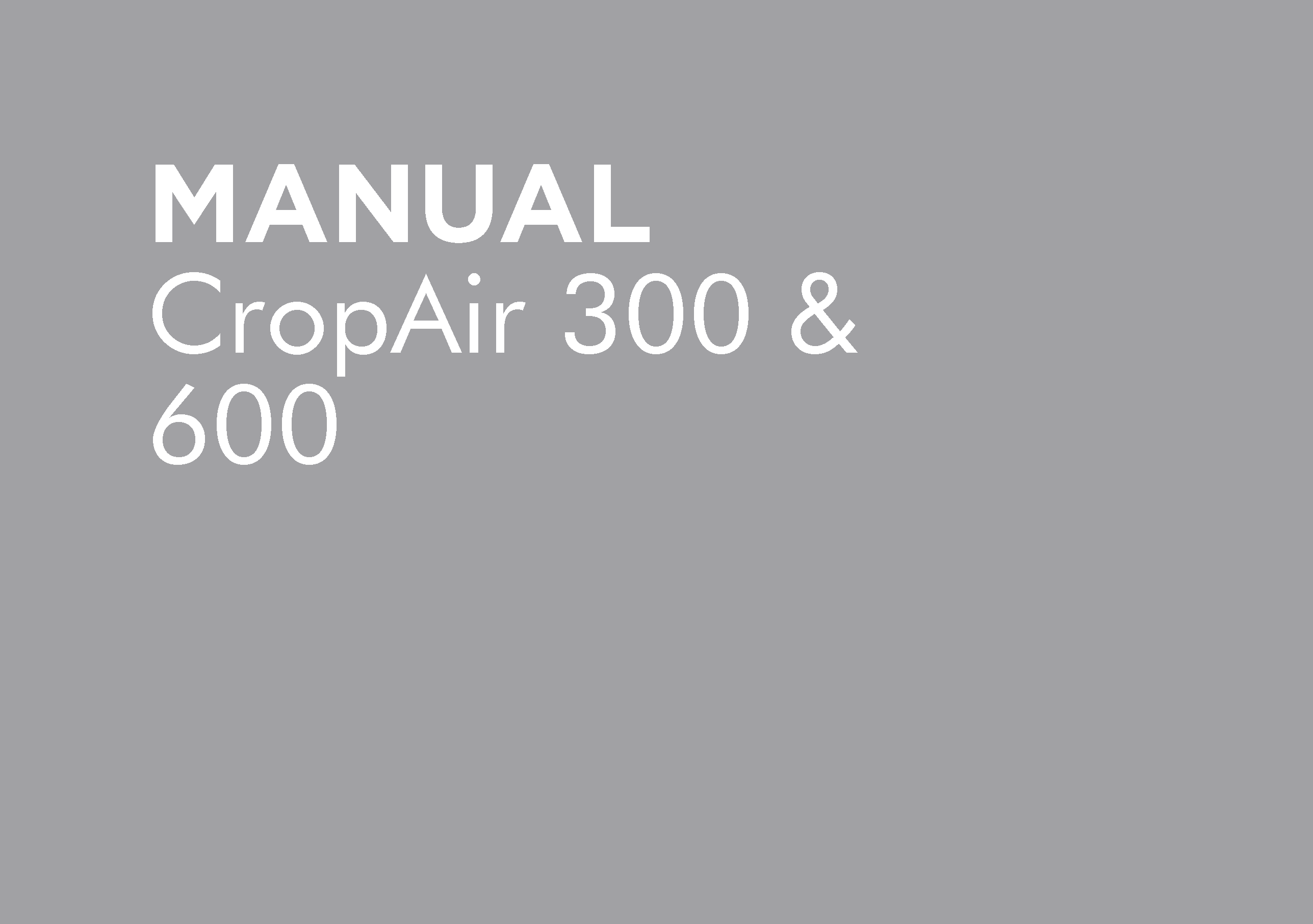 CROPAIR 300 & 600 MANUAL – LP-OMCROPAIR-A