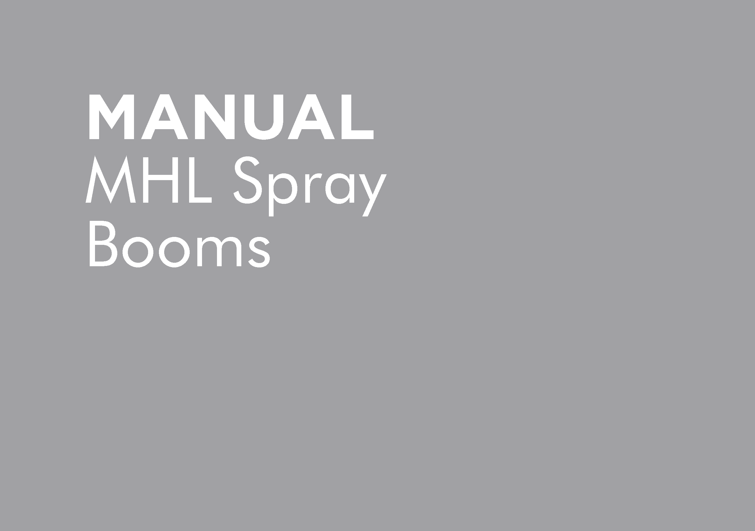 MANUAL MHL SPRAY BOOMS – GP-OMMHL-A